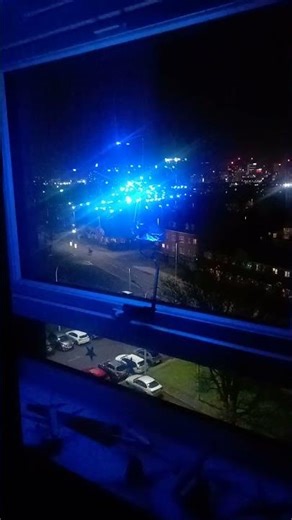 strang flashing lights at my window