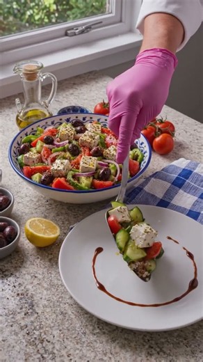 🥗🍅 Classic Greek Salad with Feta and Olives