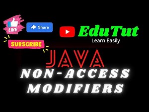 Non Access Modifiers in Java | Java For Beginners | EduTut | Learn Easily in Tamil