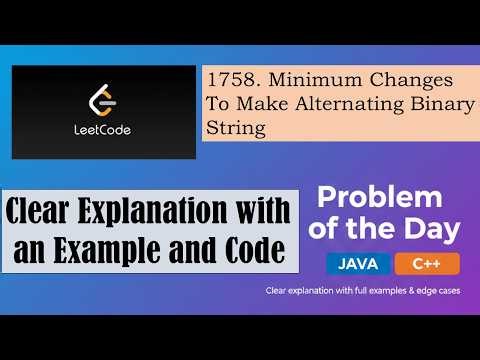 1758. Minimum Changes To Make Alternating Binary String || LeetCode Daily Question || 05-03-2026