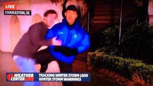 Viral Video: Weather Channel's Jim Cantore knees interrupter