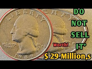 Top 1989 P Washington Quarter dollar coin worth a lot of money coins worh money!