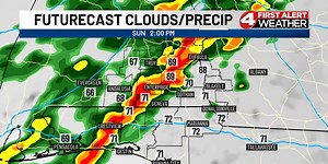 A comfortable weekend turns stormy on Sunday