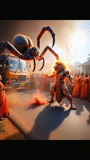 “Lion vs Giant Snake on Bus – Real Footage?!”