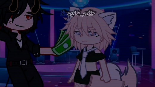 Gacha Club Characters in Neon Club Scene