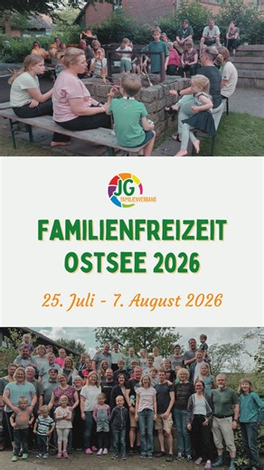 Noch keine Idee für den Familienurlaub 2026? Komm mit uns an die Ostsee - mit Programm für Klein, Groß und alle zusammen, aber auch so viel #Familienzeit, wie ihr euch wünscht. Einen garantierten Platz gibt es für euch bei Anmeldung bis zum 29. Januar! Mehr Infos unter www.jg-muenster.de/urlaub26. #familie #urlaub #sommer #gemeinschaft #gegeneinsamkeit | Junge Gemeinschaft