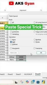 Paste Special in Excel | Excel Top Tips and Tricks | #excel #exceltips #excelhacks #shortvideo