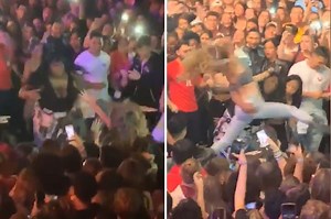 Hair pulled and punches thrown during rap concert