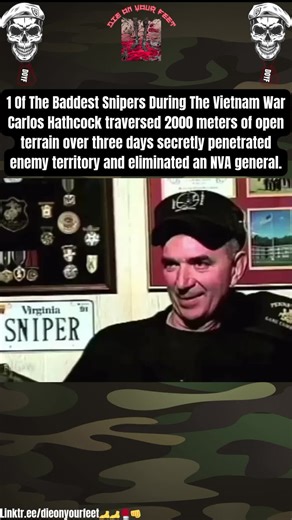 During the Vietnam War, Carlos Hathcock traversed 2000 meters of open terrain over three days, often advancing mere inches at a time, to secretly penetrate enemy territory and eliminate an NVA general. Once he arrived at his spot, he took a single shot which k**led the general. He then had to make it back to safety while enemy patrols were actively looking for a sniper. #sniper #vietnam #nva #killer #shooting