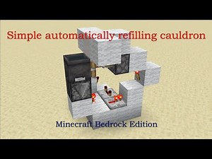 Automatically refilling cauldron tutorial // Minecraft Bedrock/Pocket Edition