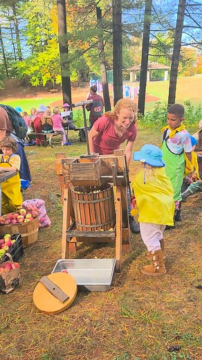 1.2K views · 41 reactions | Pressing apple cider at our Fall Festival  #GatheringWaters #NationalAppleCiderDay #ApplePress #AppleCider #FallFlavors | Gathering Waters Chartered Public School | Facebook