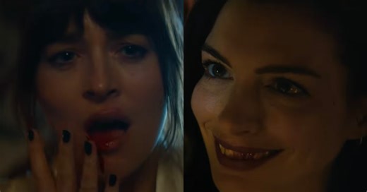'Verity': Anne Hathaway & Dakota Johnson Share Bloody Kiss in Twisted Teaser