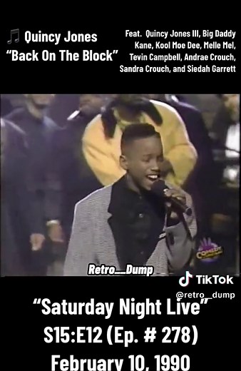 Quincy Jones and Tevin Campbell on SNL: Back On The Block