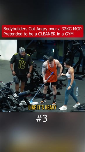 Bodybuilders Got Angry over a 32KG MOP | Pretended to be a CLEANER in a GYM #anatoly #gym #prank #france #bodybuilding