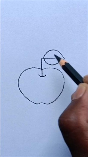 Simple Apple drawing 🍎 🍏🍏 with 5 number #drawing #art #easydrawing