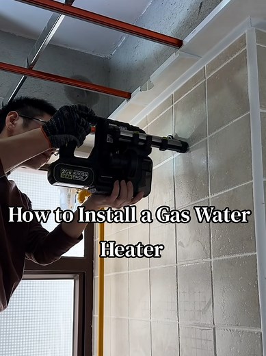 Install Gas Water Heater: Ceiling Drilling Process