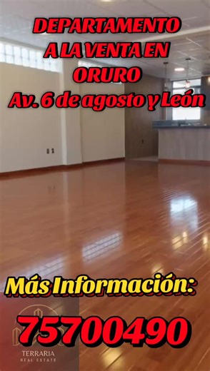 ​🏙️ *DEPARTAMENTO DE LUJO - VISTA PANORÁMICA* 🏙️ ​¡Vive en la mejor zona de Oruro con sol y confort garantizado! ☀️🌡️ ​📍 Ubicación: Calle 6 de agosto (Lado Casa Escobar). Zona exclusiva con salida rápida a toda la ciudad. 🚗💨 ​LO MEJOR DEL DEPARTAMENTO: ​📐 149 m² con iluminación y calefacción natural. ​🛌 3 Dormitorios (1 en Suite con baño privado y box). ​👔 Roperos empotrados en cada habitación. ​🚿 Baño compartido moderno con box de ducha. ​🍳 Cocina de Lujo: Mesones de granito, cajoner