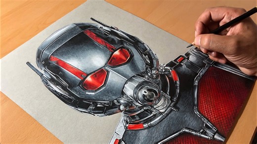 Drawing Ant-Man - Time-lapse Artology