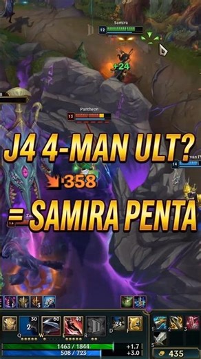 JARVAN 4-MAN ULT + SAMIRA PENTAKILL 😱 #leagueoflegends
