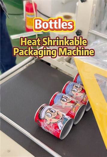 Automatic Shrink Wrapping Machine for Bottles and Cans