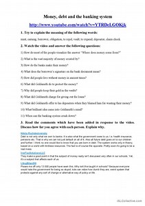 Money, debt and the banking system