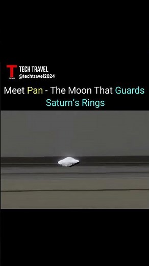 Pan: Saturn’s Walnut Shaped “Shepherd” Moon. #space #astronomy #nasa #universe #new