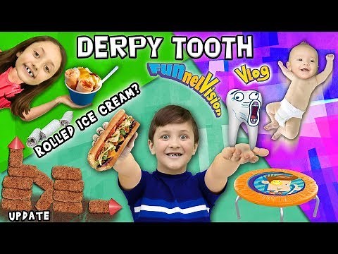 Mike's DERPY Stubborn Tooth Rolled Up Ice Cream Backyard Fort Updates FUNnel Family Vlog