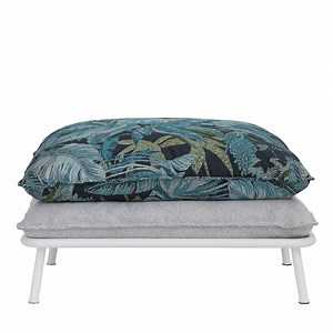 Lipari Outdoor Pouf Labuan Ocean and Lubuck Ivory Pouf