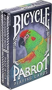 Parrot Bicycle Playing Cards – Limited Edition Deck Featuring 100+ Colorful Bird Species | Collectible Poker Cards with Unique Art & Bonus Cards | Gift for Bird Lovers