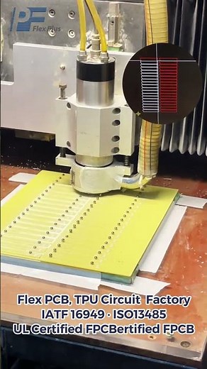 Flex PCB manufacturing process of Automatic FR4 stiffener cutting. #flexplusfpc #flexpcb #fpcb
