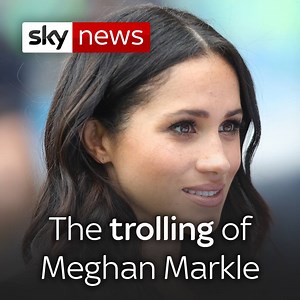 144K views · 308 reactions | Research commissioned by Sky News reveals that Meghan Markle is the subject of frequent trolling online - including racist abuse, and conspiracy theories about her pregnancy | Sky News | Facebook