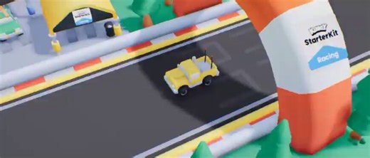 Another example with a simple car antenna physics that reacts to vehicle movement and collisions