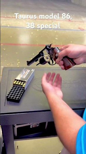 Taurus model 86 Revolver in 38 special at the shooting range