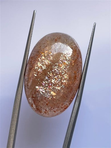 Natural Orange Sunstone Oval Cab – Flashy Glitter Stone for Pendant or Ring Size-16x26mm - Etsy
