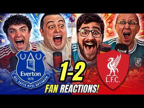 Liverpool Fans ECSTATIC 🤩 Reactions to Everton 1-2 Liverpool | Premier League Fan Reactions
