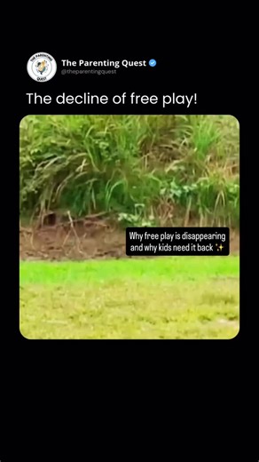Conscious Parenting | Family Relationships | Advice on Instagram: "Kids today experience less free play than any generation before them. Dr. Peter Gray explains why this matters—and the real consequences of growing up without the time, space, and freedom to play. Between academic pressure, packed schedules, increased screen use, and heightened safety concerns, children now spend far more time indoors and far less time engaging in something biologically essential: unstructured play. Play isn’t a 