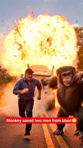 Monkey Saved Two Men From Blast 😳 Unbelievable Hero!