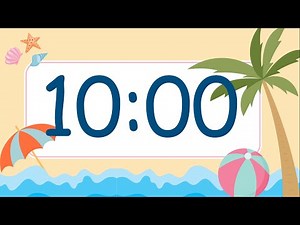 10 Minute Cute Summer Beach Timer (Ocean Wave Sound at End)