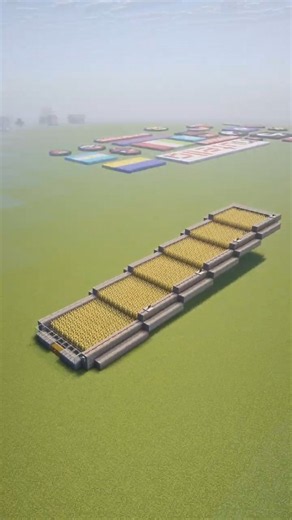 Highly efficient wheat farm in Minecraft #minecraft #minecraftbuilding