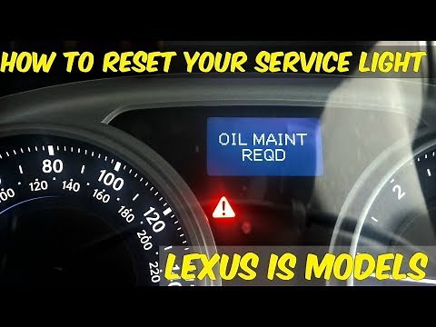 How to reset the Oil Maintenance Required light in your Lexus - DIY