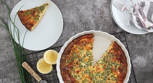 Crustless Smoked Salmon and Leek Quiche- So Easy