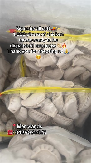Massive 1,000 Piece Chicken Momo Order Ready for Dispatch