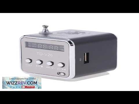 TD V26 Portable Mini Bluetooth Speaker with Screen FM Radio MP3 Player Support