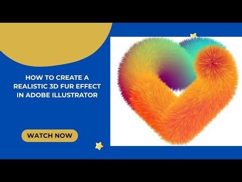 Create a realistic 3D fur effect in Adobe Illustrator Tutorial//#viralvideo #illustration