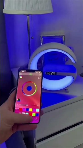 G63 Smart Lamp 4-in-1 RGB Light Bluetooth Speaker Alarm Clock Wireless Charging #wirelesslights #led