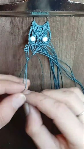 Petite chouette en micro macramé DIY #tuto #tutoriel #chouette #apprendre #diy