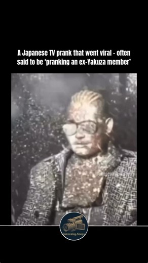 @interesting.always on Instagram: "What we actually know: This clip comes from a Japanese variety television program, likely from the late 1980s to early 1990s, a period when Japanese TV frequently used shock-based humor, hidden-camera gags, and exaggerated reactions. The man shown is heavily tattooed, which is why the clip is widely labeled online as involving a “former Yakuza member.” However, there is no verified evidence that the man was an ex-Yakuza, nor that the show identified him as one 