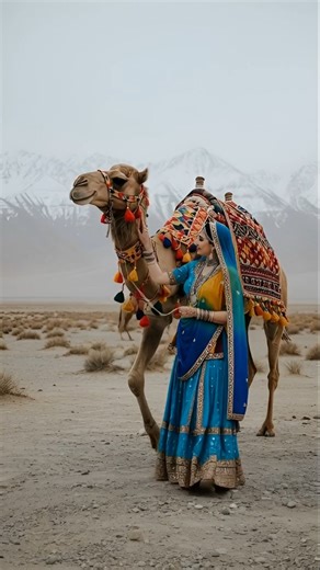 मीना टटवाल on Instagram: "लद्दाख ।।🐪🦓⛰️ #viral #trendingreels #laddakh #jebra #camel"