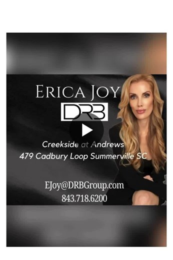 #ericajoyeffect #charlestonrealestate #summervillesc #newconstruction #realestateleadership #toprealtor #womeninrealestate #realestateexcellence #drbhomes #lowcountryliving #agentcollaboration… | Erica Joy