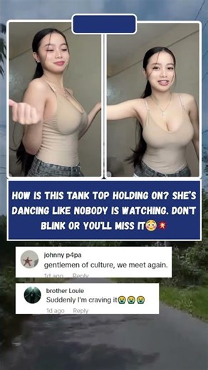CRAZY! 🤯 How is that Tank Top even staying up? Watch till the end! 🔥 #Shorts #Viral #Fyp